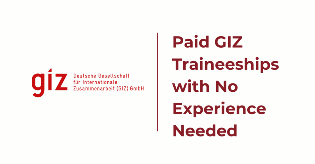 GIZ Trainee Programmes 2026 — No Experience Required