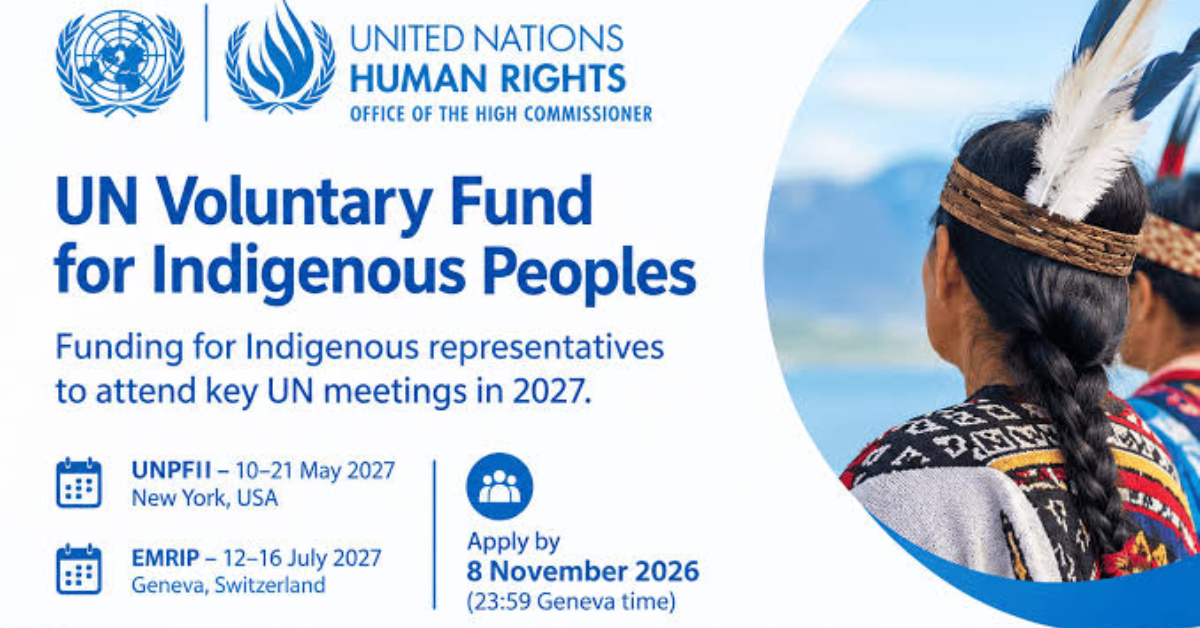 Apply now for the UN Voluntary Fund for Indigenous Peoples 2027