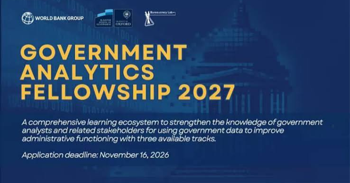 Apply for the World Bank Government Analytics Fellowship