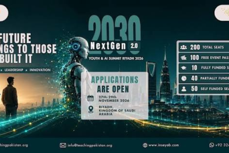 NextGen2030 2.0 Youth & AI Summit Riyadh 2026 (Fully Funded)