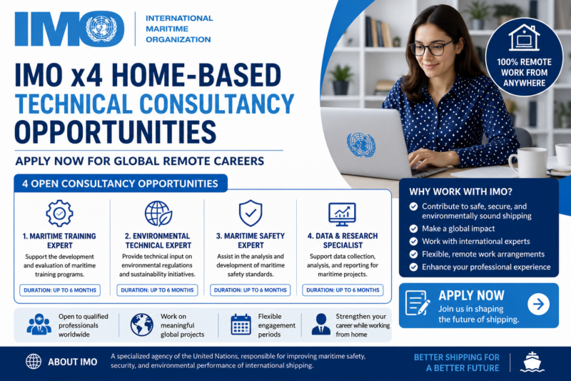 IMO x4 Home-Based Technical Consultancy Opportunities – Apply Now for Global Remote Careers