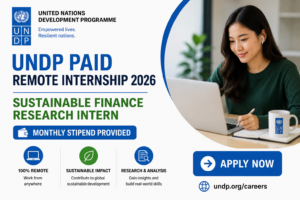 UNDP Paid Remote Internship 2026: Sustainable Finance Research Intern ...