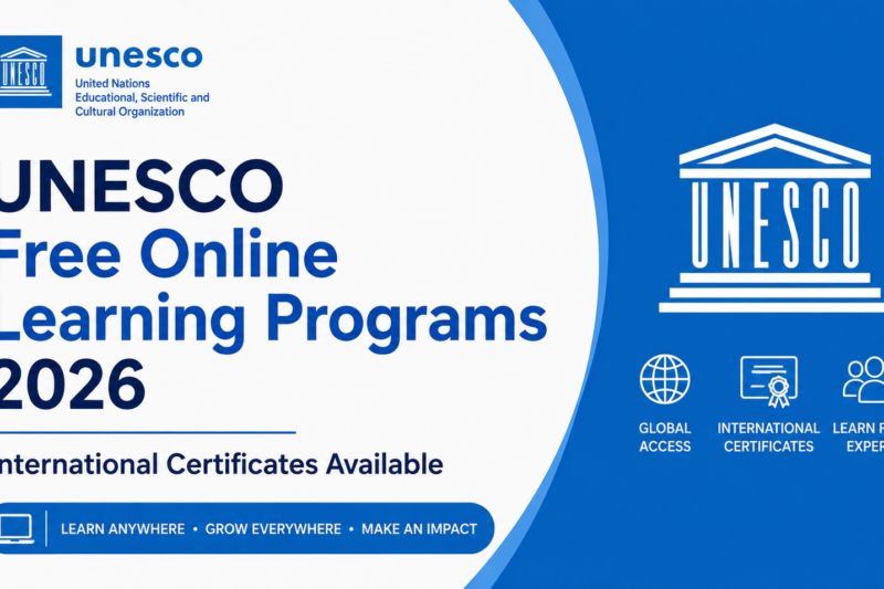 UNESCO Free Online Learning Programs 2026 — International Certificates Available