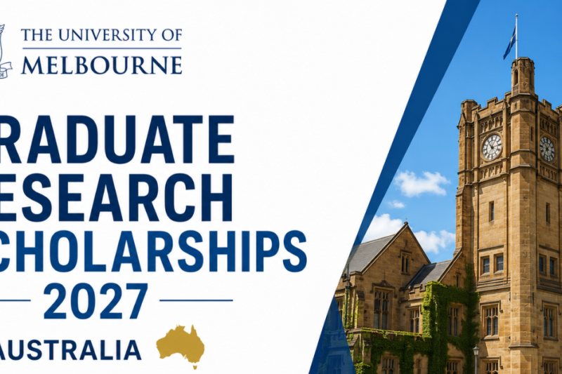 University of Melbourne Graduate Research Scholarships 2027 in Australia | Fully Funded Master’s and PhD Scholarships