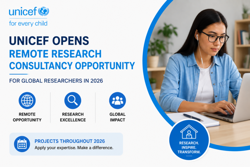 UNICEF Opens Remote Research Consultancy Opportunity for Global Researchers in 2026