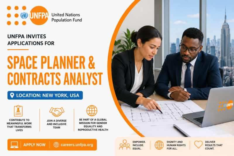 UNFPA Invites Applications for Space Planner & Contracts Analyst Position in New York