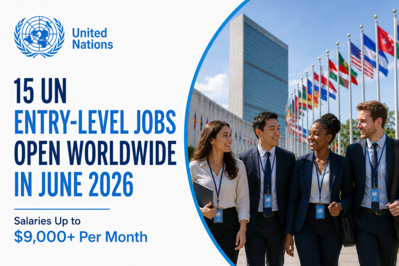 15 UN Entry-Level Jobs Open Worldwide in June 2026 (Salaries Up to $9,000+ Per Month)
