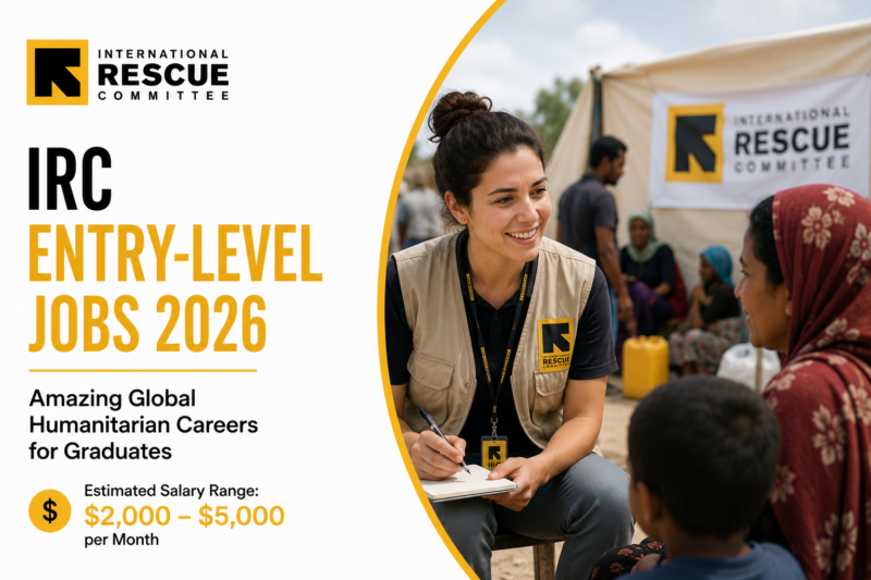 IRC Entry-Level Jobs 2026: Amazing Global Humanitarian Careers for Graduates (Estimated Salary Range: $2,000 – $5,000 per Month)