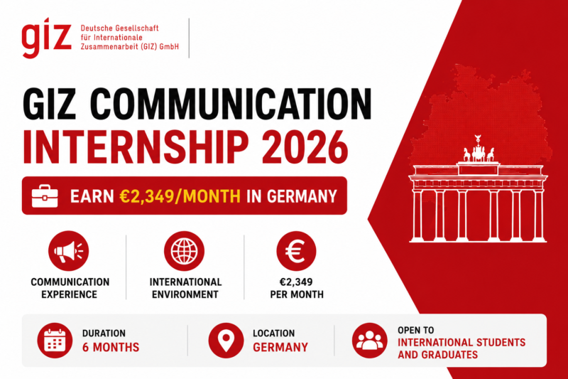 GIZ Communication Internship 2026 — Earn €2,349/Month in Germany