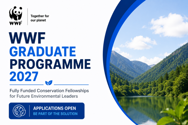 WWF Graduate Programme 2027: Fully Funded Conservation Fellowships for Future Environmental Leaders