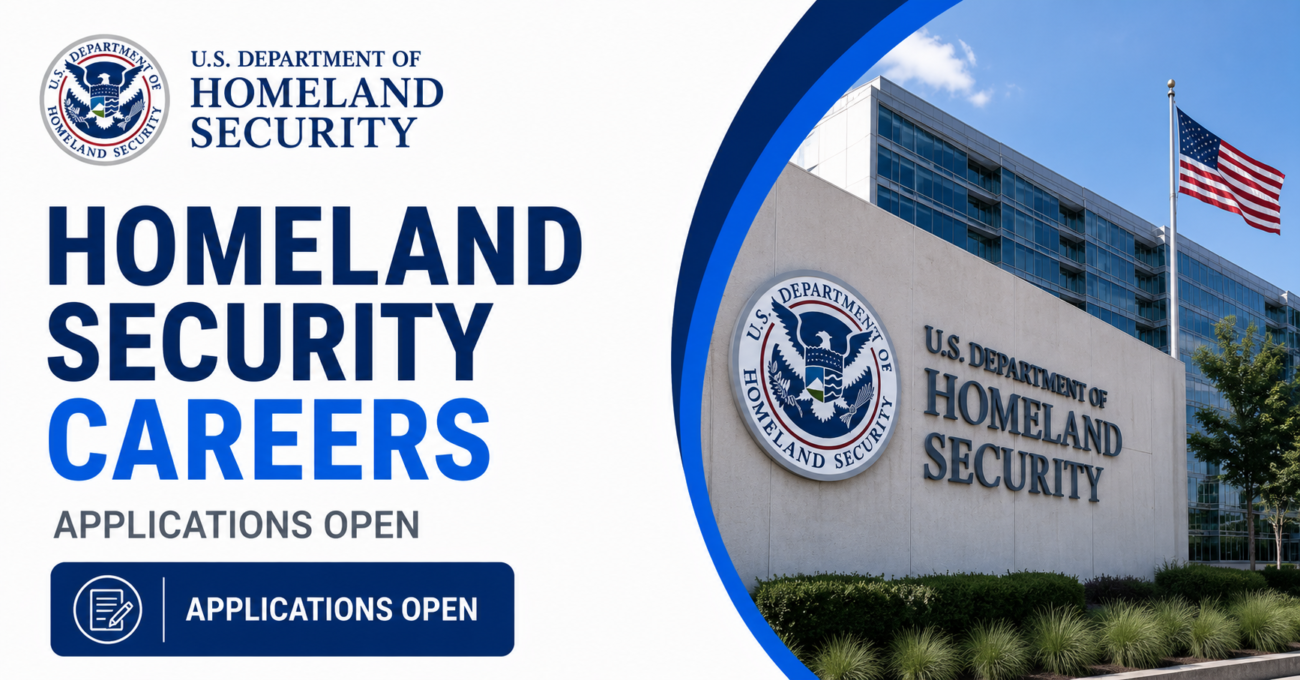 U.S. Department of Homeland Security Careers Applications Open
