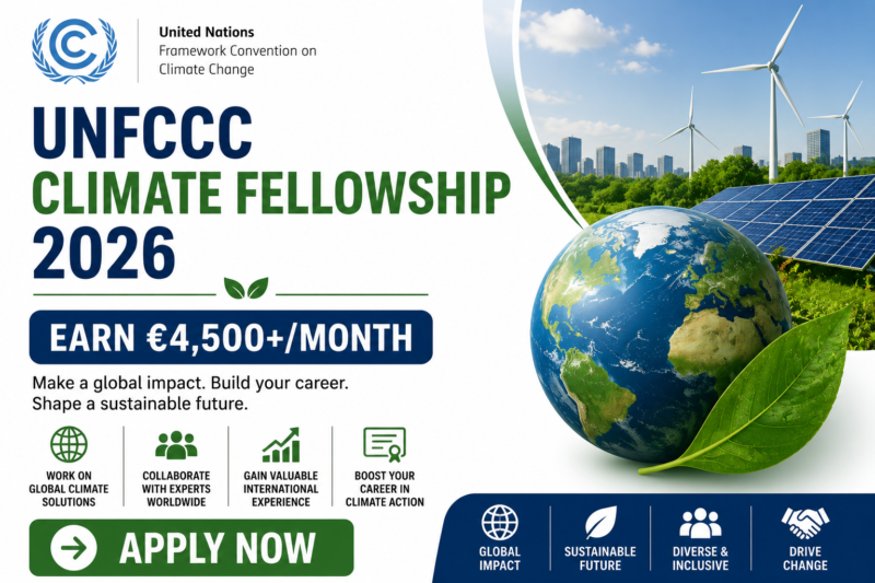 UNFCCC Climate Fellowship 2026 — Earn €4,500+/Month