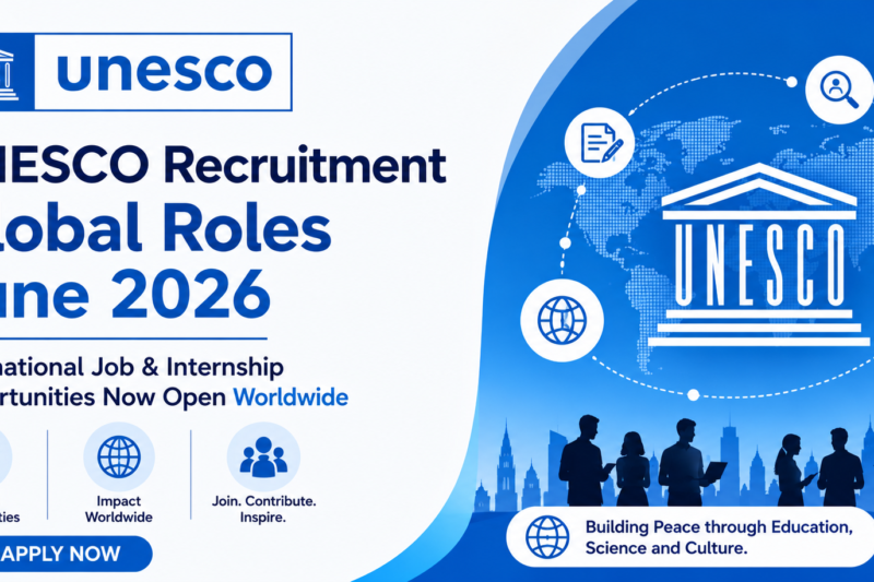 UNESCO Recruitment Global Roles June 2026: International Job and Internship Opportunities Now Open Worldwide