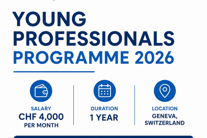 Young Professionals Programme 2026: Earn CHF 4,000 Per Month While Building a Global Career in International Trade