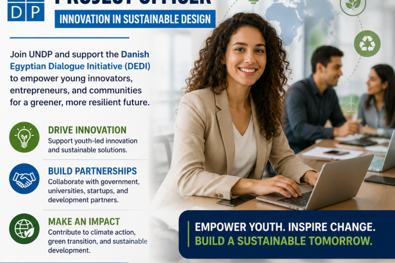 UNDP Project Officer Job 2026: Innovation in Sustainable Design Career Supporting Youth, Green Transition, and Entrepreneurship
