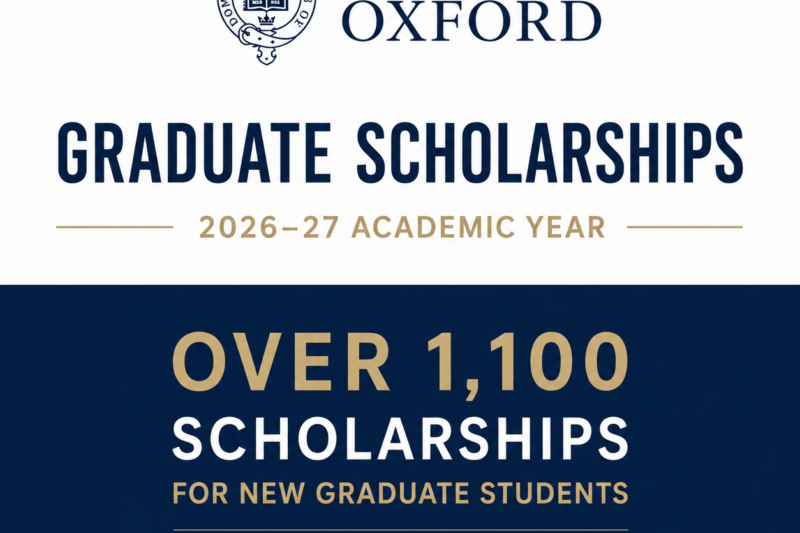 University of Oxford Graduate Scholarships 2026-2027:  Scholarships Available for International Students