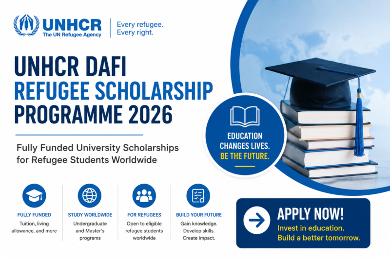 UNHCR DAFI Refugee Scholarship Programme 2026: Fully Funded University Scholarships for Refugee Students Worldwide