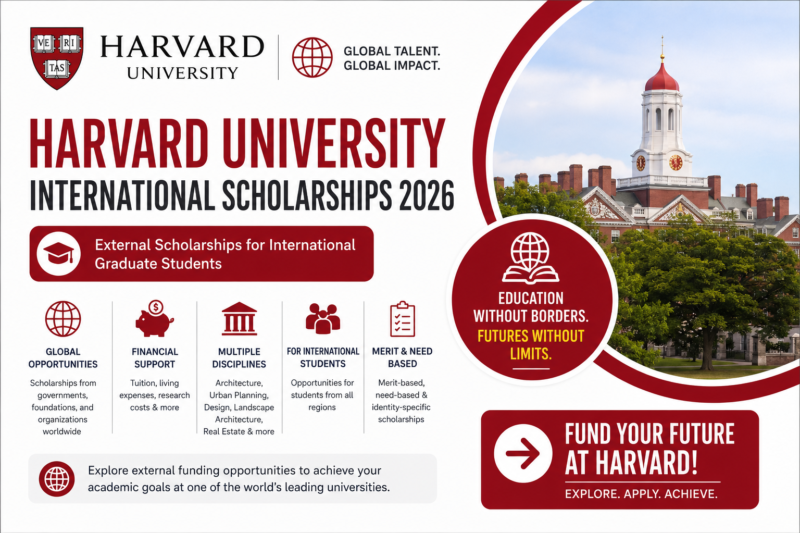 Harvard University International Scholarships 2026: External Funding Opportunities for Graduate Students Worldwide