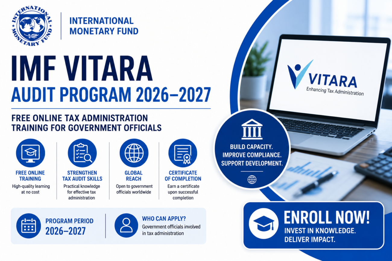 IMF VITARA Audit Program 2026–2027: Free Online Tax Administration Training for Government Officials