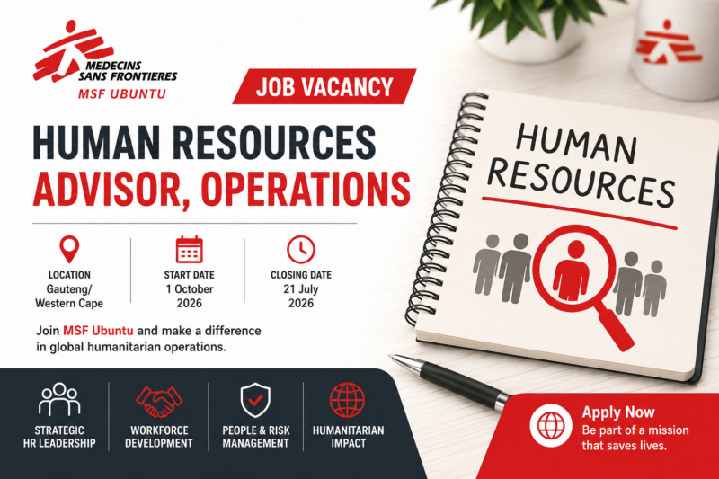MSF Ubuntu Human Resources Advisor, Operations Job 2026: International Humanitarian HR Leadership Opportunity