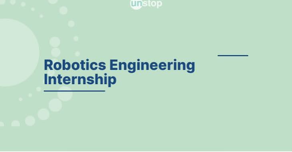 Robotics Internships 2027