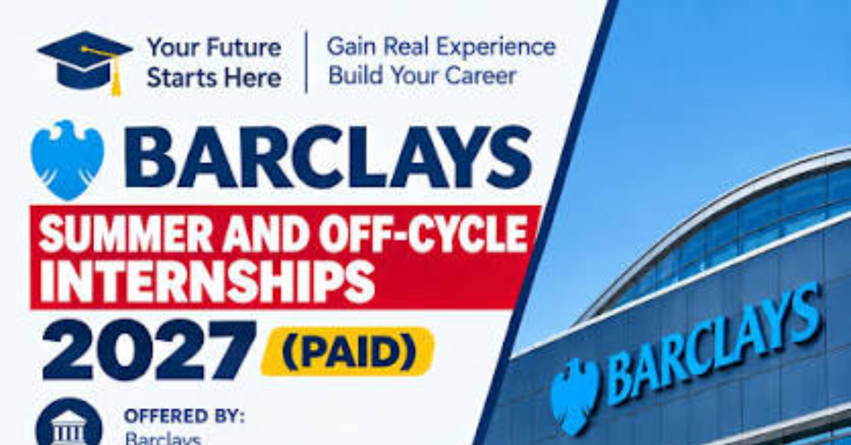 Barclays 2027 Internships