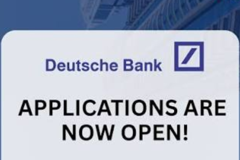 Deutsche Bank Internship 2027: Applications Closing in October