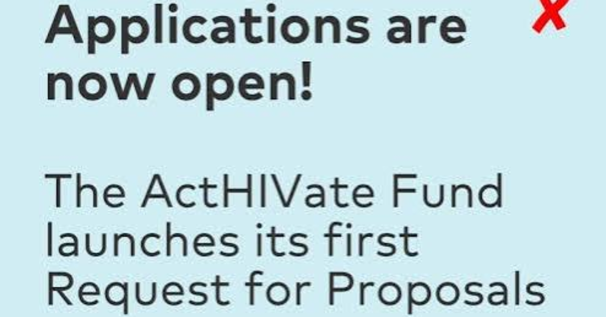 Applications are open for ActHIVate Fund 2026