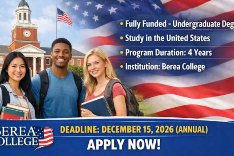 Berea College Scholarship for International Students in the USA 2026