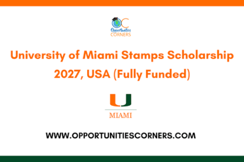 University of Miami Stamps Scholarship 2027