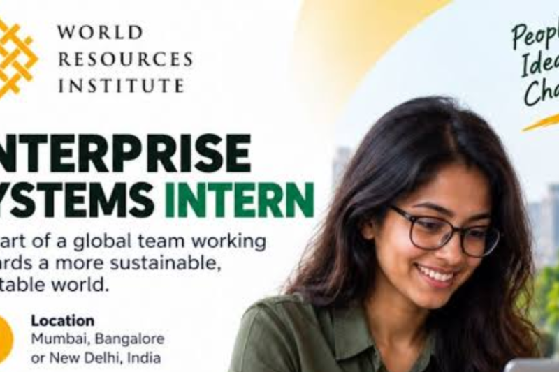 WRI Enterprise Systems Intern 2026: INR 25,000 Monthly Stipend in India