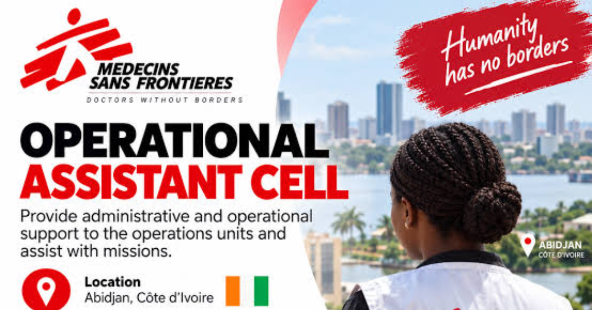 MSF Operational Assistant Cell 2026 in Abidjan, Côte d’Ivoire