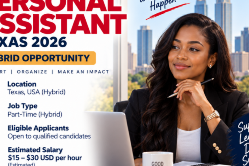 Executive Personal Assistant Job in Texas 2026 – Hybrid Opportunity Paying $15–$30 Per Hour