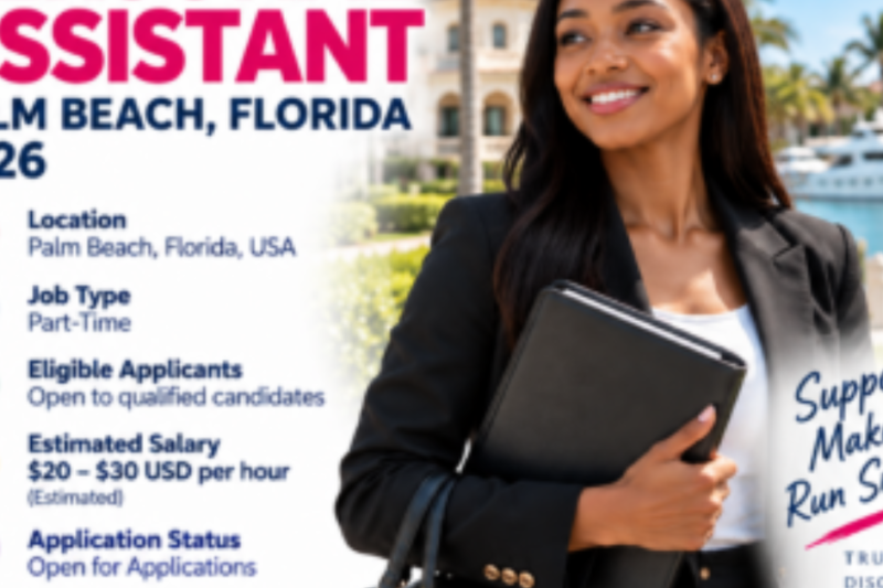 Part-Time Personal Assistant Job in Palm Beach, Florida 2026