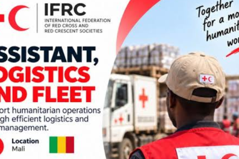 IFRC Assistant, Logistics and Fleet 2026 in Mali: Apply Before September 15