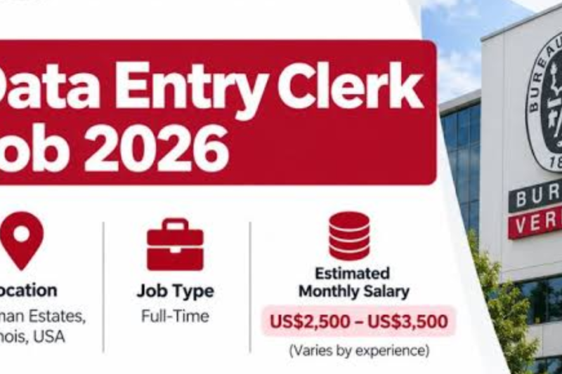 Bureau Veritas Data Entry Clerk Job 2026 – Apply for a Full-Time Position in Hoffman Estates, Illinois