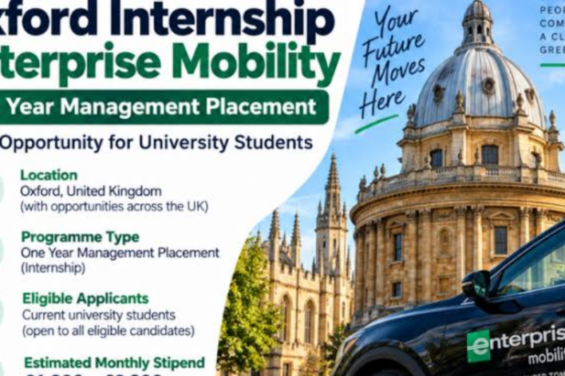 Oxford Internship Enterprise Mobility One-Year Management Placement – Paid Opportunity for University Students