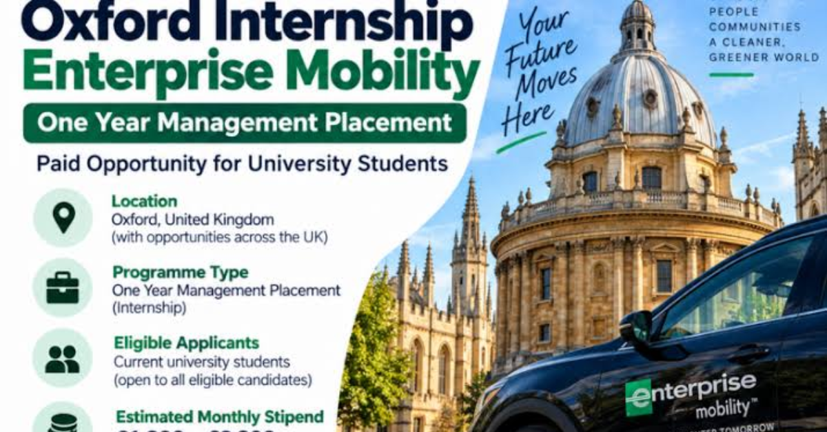 Oxford Internship Enterprise Mobility One-Year Management Placement