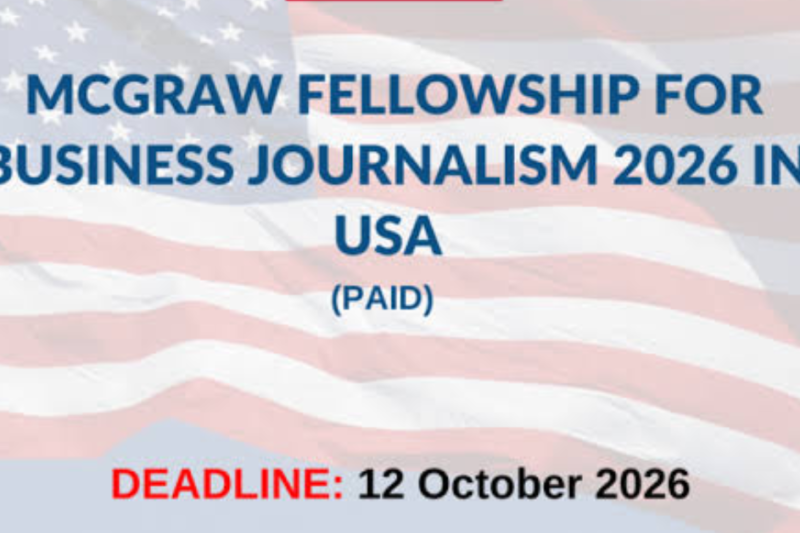 McGraw Fellowship for Business Journalism 2026 in the USA