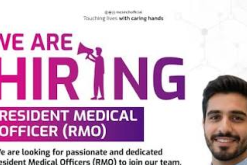 WE’RE HIRING – Resident Medical Officer (RMO) 2026