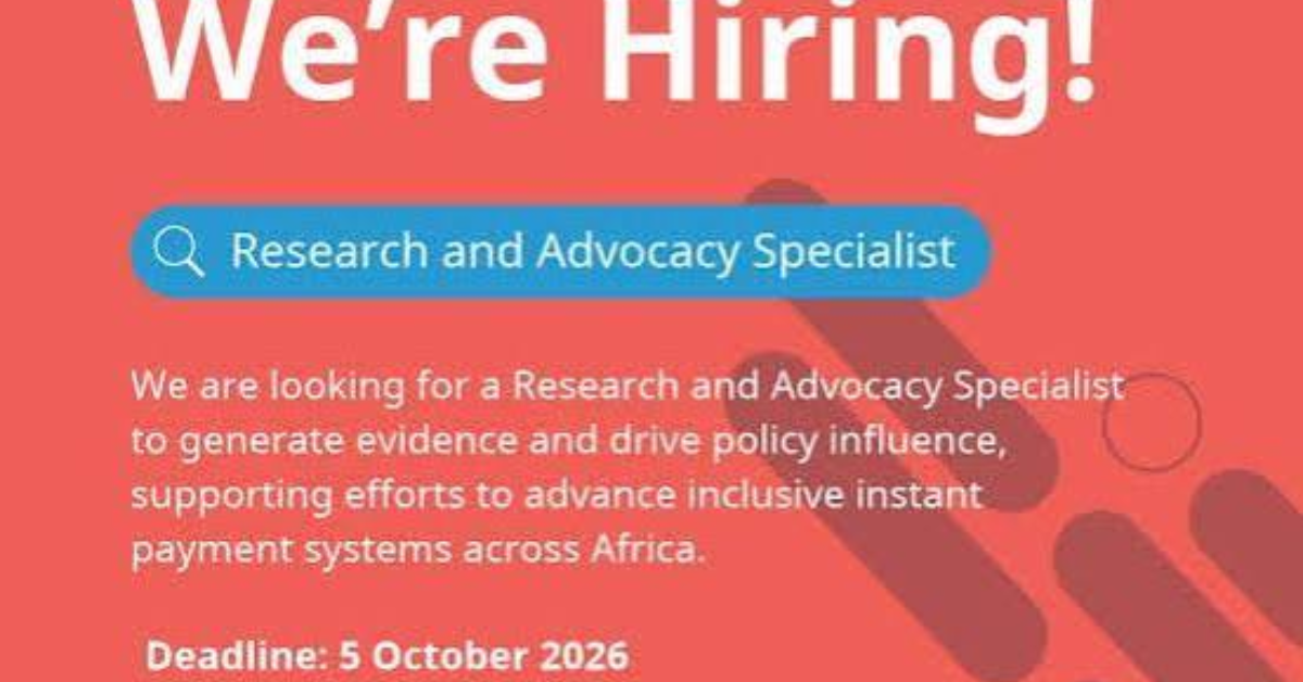 AfricaNenda seeks a Research and Advocacy Specialist