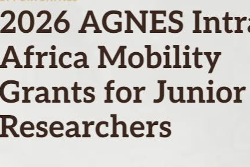 Fully Funded Research Mobility in Africa: 2026 AGNES Intra-Africa Mobility Grants for Junior Researchers