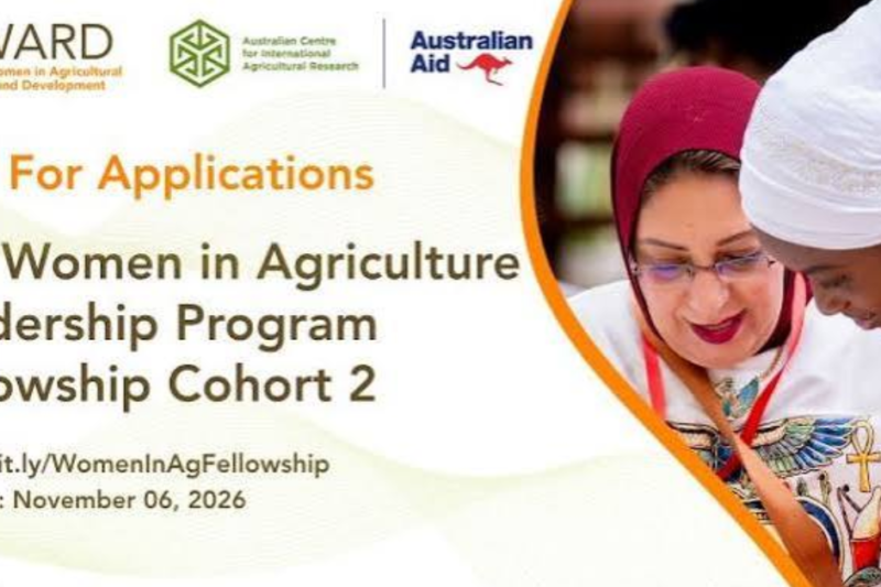 Women in Agriculture Leadership Programme 2027: Fellowship Opportunity for Emerging African Women – Apply by November 6