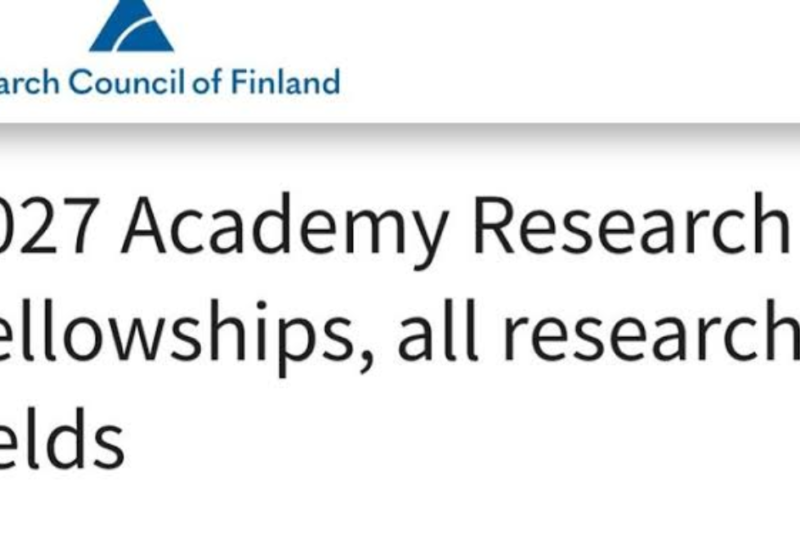 2027 Academy Research Fellowships: Up to €700,000 Research Funding in Finland