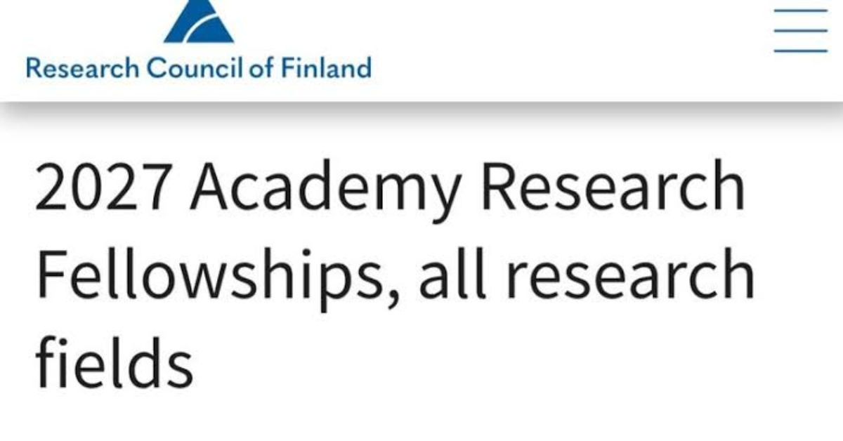 2027 Academy Research Fellowships
