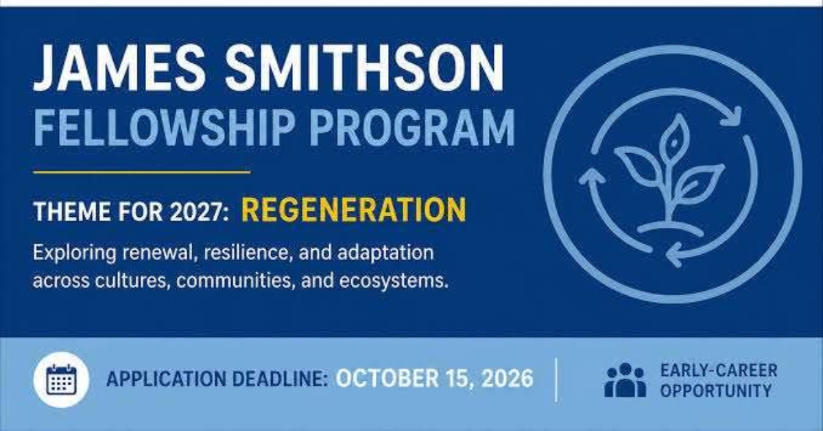 Smithsonian Institution Fellowship 2027-2028 in the USA