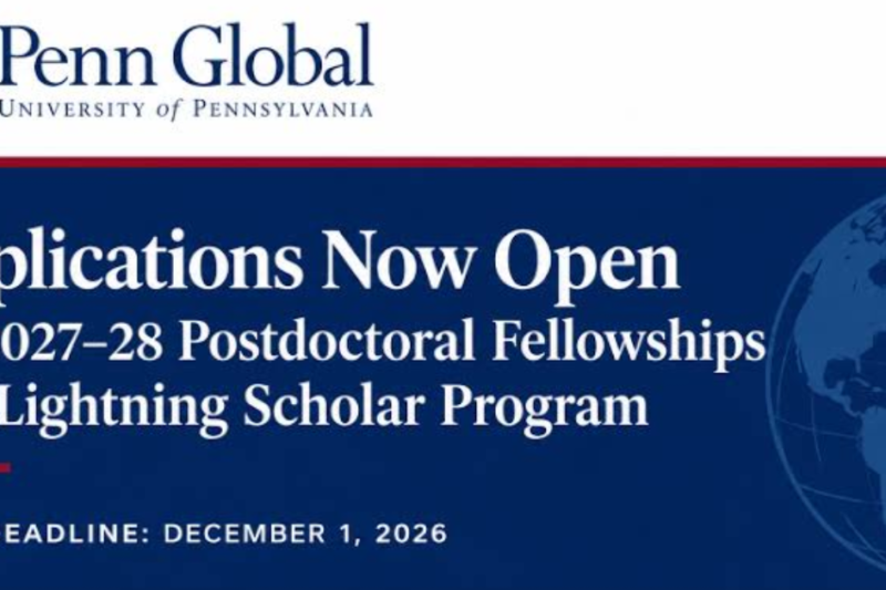 Perry World House 2027–28 Postdoctoral Fellowship and Lightning Scholar Program