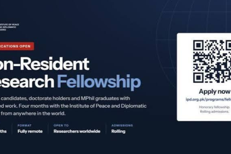 Institute of Peace and Diplomatic Studies is Inviting Applications for IPDS Non-Resident Research Fellowship 2026 | Fully Remote