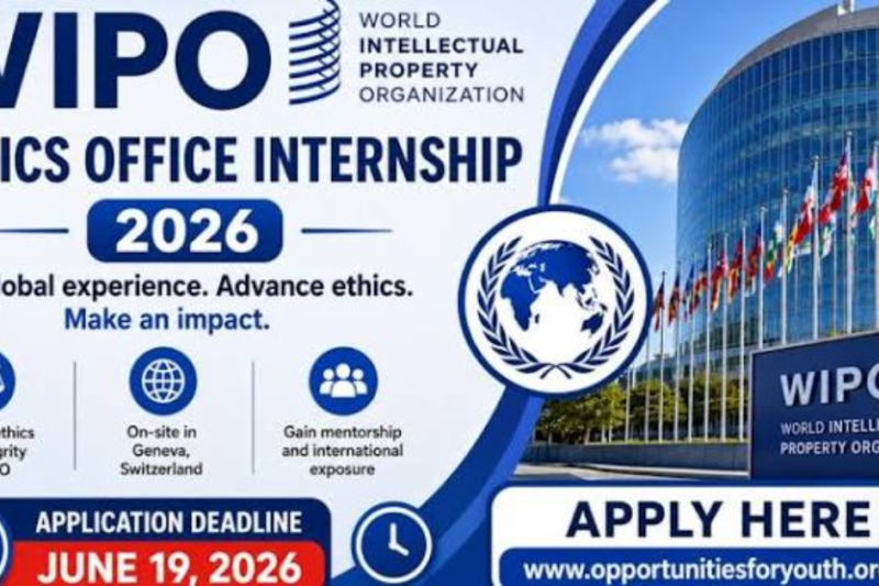 WIPO Ethics Internship 2027 in Switzerland (PAID)