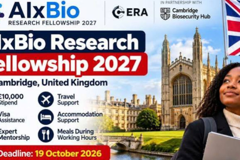 AIxBio Research Fellowship 2027 in the UK (Fully Funded)